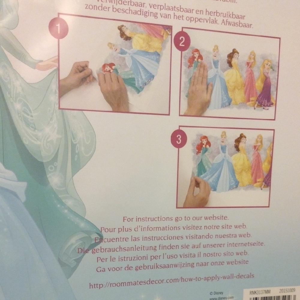 Disney Princess Decal Set - Blue, Yellow, Pink - Picture 7 of 8